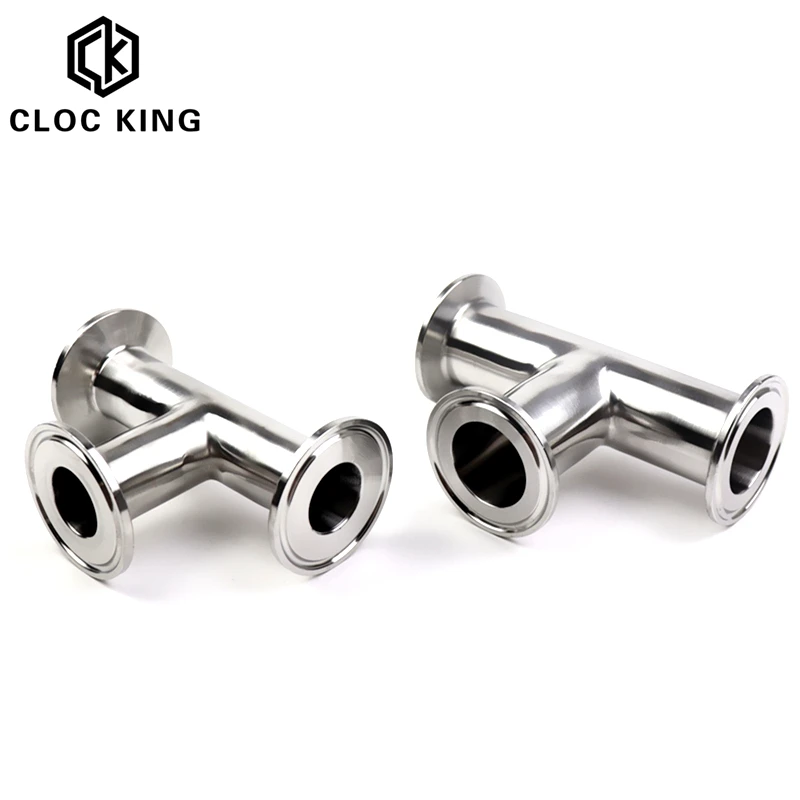 OD19mm-102mm (3/4 "-4") الفولاذ المقاوم للصدأ SS304/316L الصحية 3 طريقة المحملة الطويق 1.5 "2" 3 "4" OD50.5-119MM صالح 1.5 "-4" ثلاثي المشبك