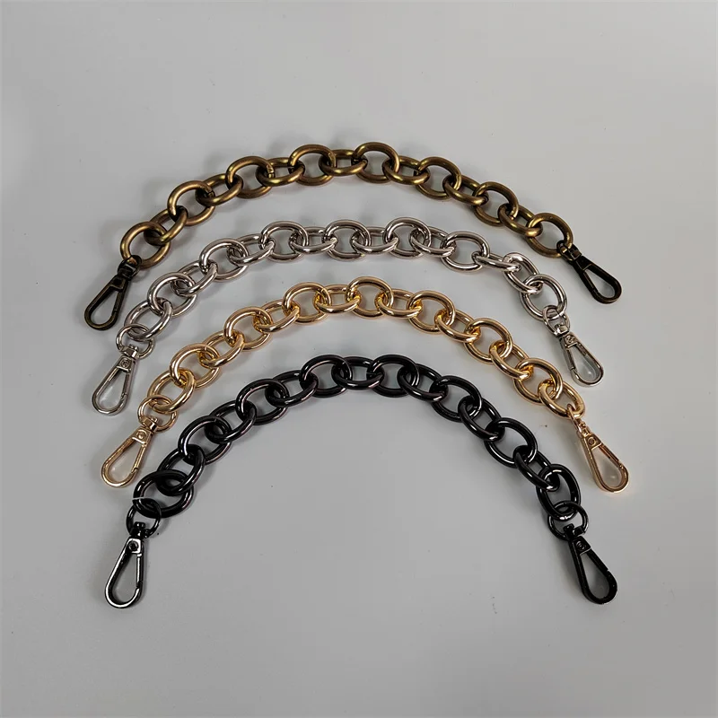 Metal Purse Chain Strap Handle Replacement Handbag Shoulder Bag Chain Accessories Gold/Silver/Black/Bronze Big O Shape Chain