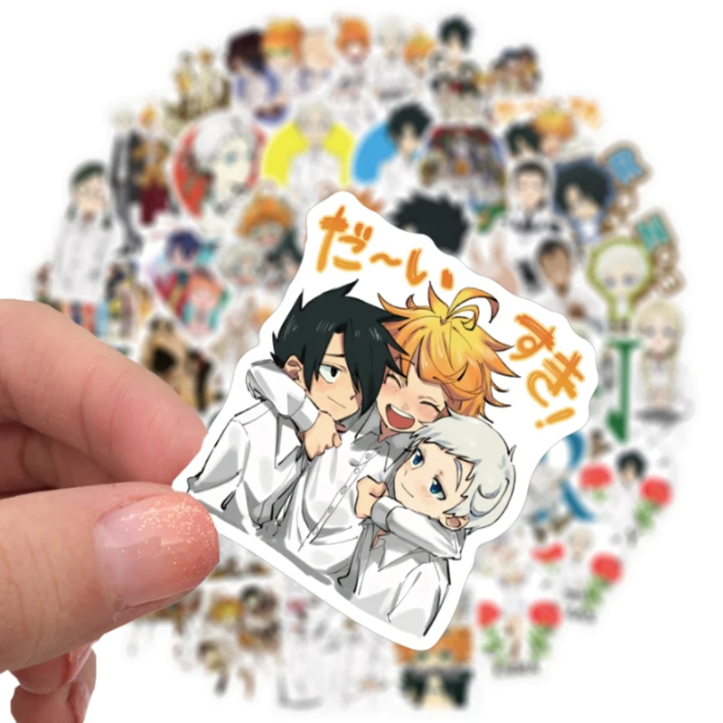 10/30/50pcs   The Promised Neverland Graffiti  Helmet Classic  Stickers Waterproof Skateboard  Pencil  Cases  Travel Suitcase