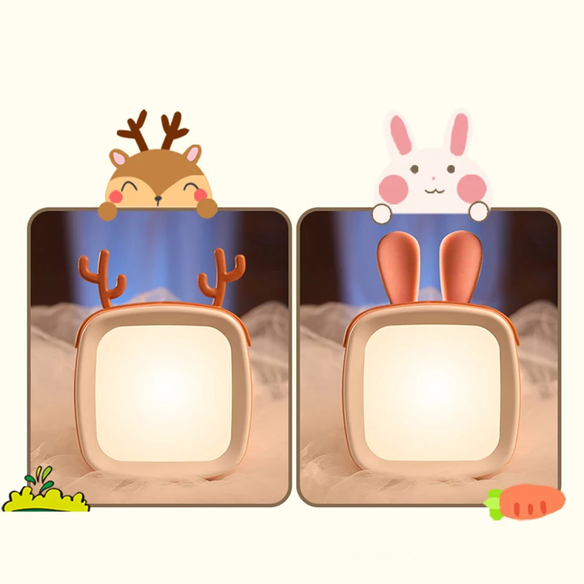 Kids Nightlight Table Lamp Dimmable Bedside Lamp for Breastfeeding Rechargeable Touch Sensor Night Lights, 3 Light Modes