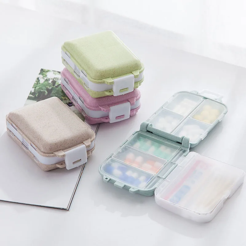 

Outdoor Portable Portable Mini Pill Box Three-layer Folding Small Pill Box Organizer Container Case Camping Hiking Whstore