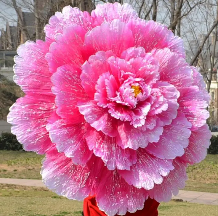 

10pcs 70cm Retro Chinese Peony Flower Umbrella Props Dance Performance Props Wedding Decoration Dress Umbrella SN335