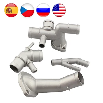 4pcs aluminum alloy 1.8T engine coolant pipe connectors Supercharger pipe Jetta Golf MK4 Bettle A3 S3 TT seat Ibiza