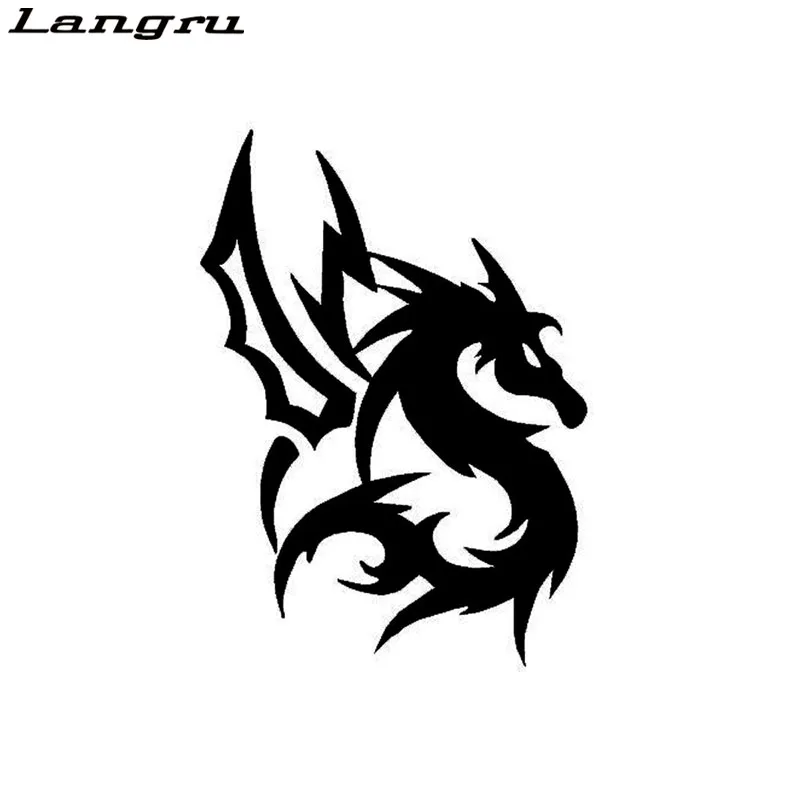 

Langru Dragon With Wings Mystical Animal Vinyl Car Stickers Body Decal Car Accessories Jdm