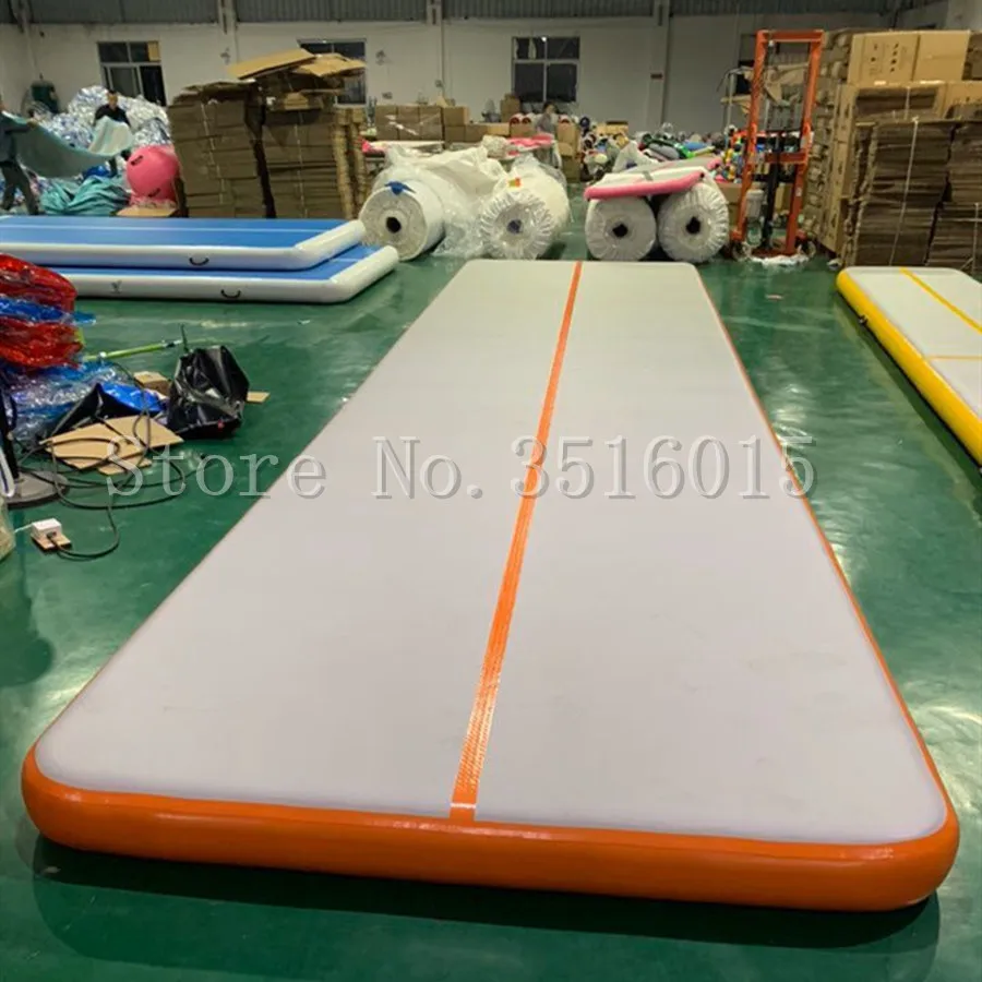 จัดส่งฟรี 6*1*0.2m AirTrack Tumbling Inflatable Air Track ชั้น Trampoline สําหรับ Home การฝึกอบรม