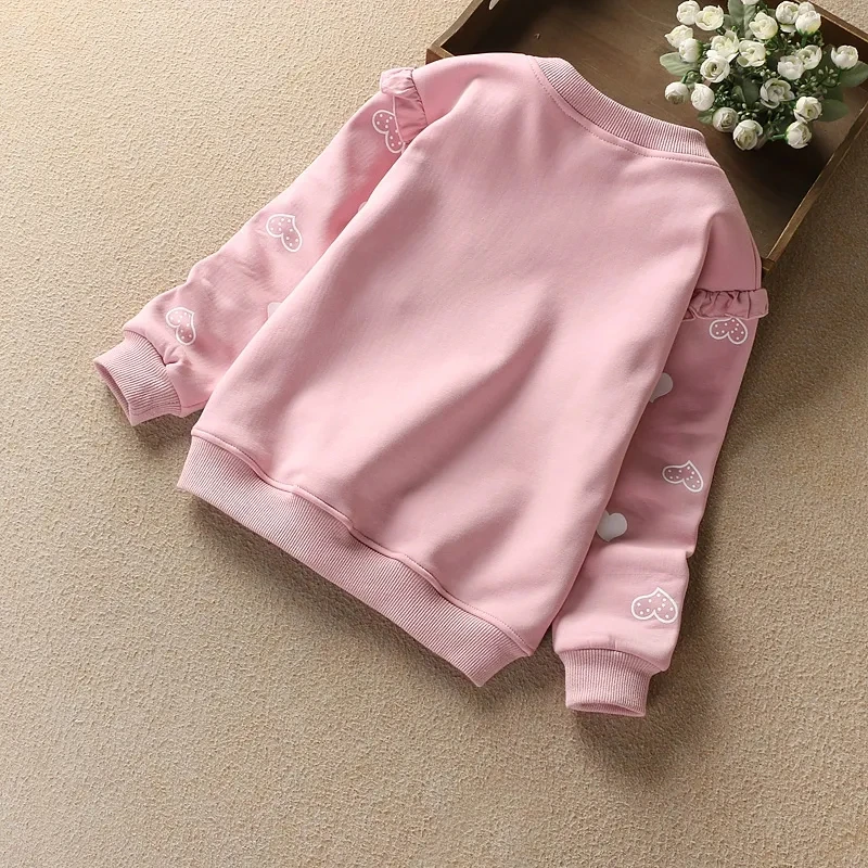 Bé Gái Đáy Áo Sơ Mi Mùa Xuân Thu Đông Dài Tay Cho Bé Gái Hoạt Hình Cotton Teen Áo Trẻ Em Áo Len