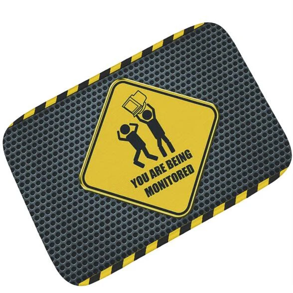 

Funny You Are Being Monitered Front Door Entry Doormat Humor Warning Line Sign Door Mat Rug Carpet Kitchen Bathroom Floor Mats