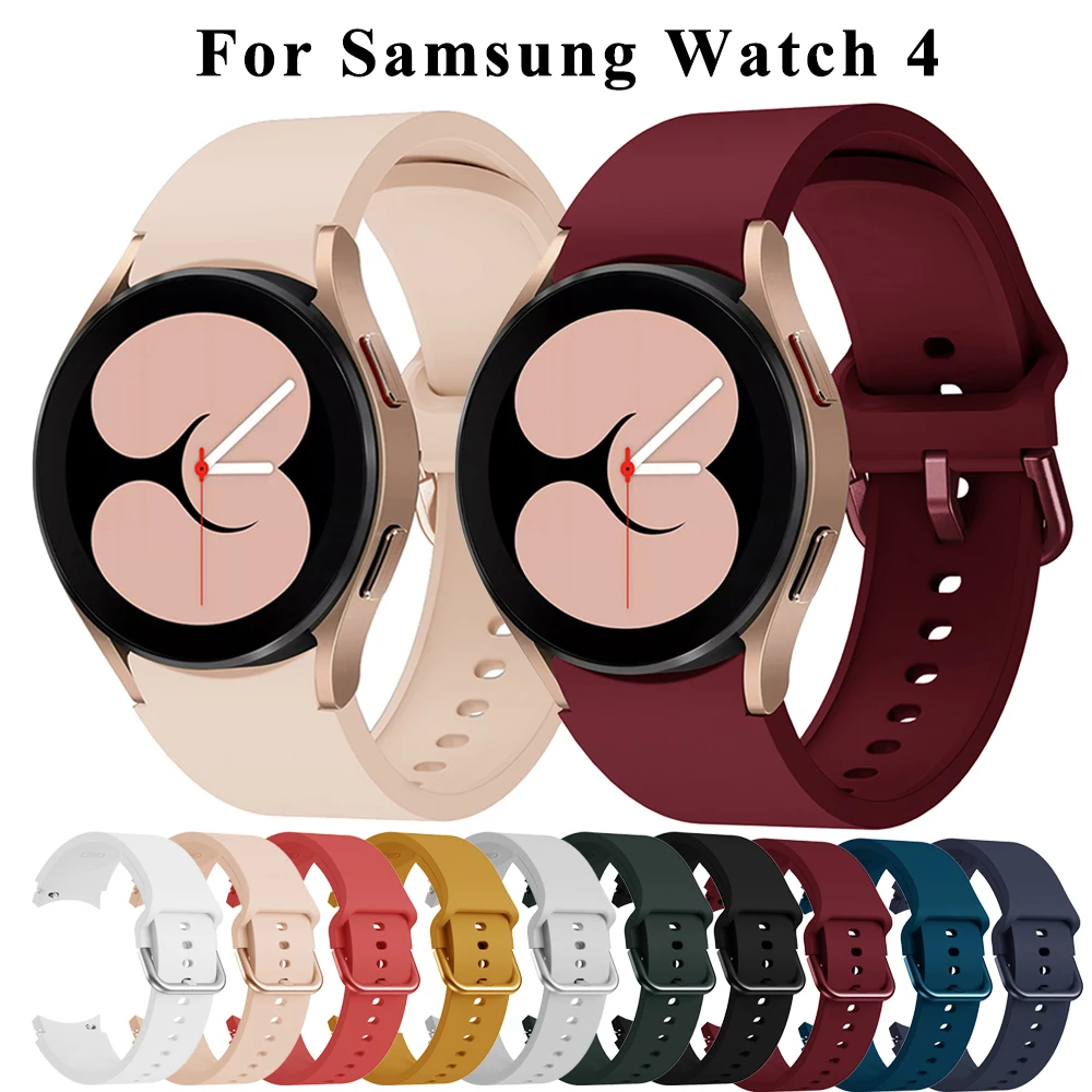 Bracelet en silicone pour Samsung Galaxy Watch, Bracelet No Gap, Classique, 20mm, 40mm, 44mm, 47mm, 43mm, 6, 5/4, Original