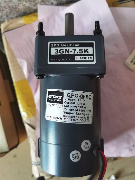 

GPG dc motor 12v 30w 4.17A 1800rpm 7.5k