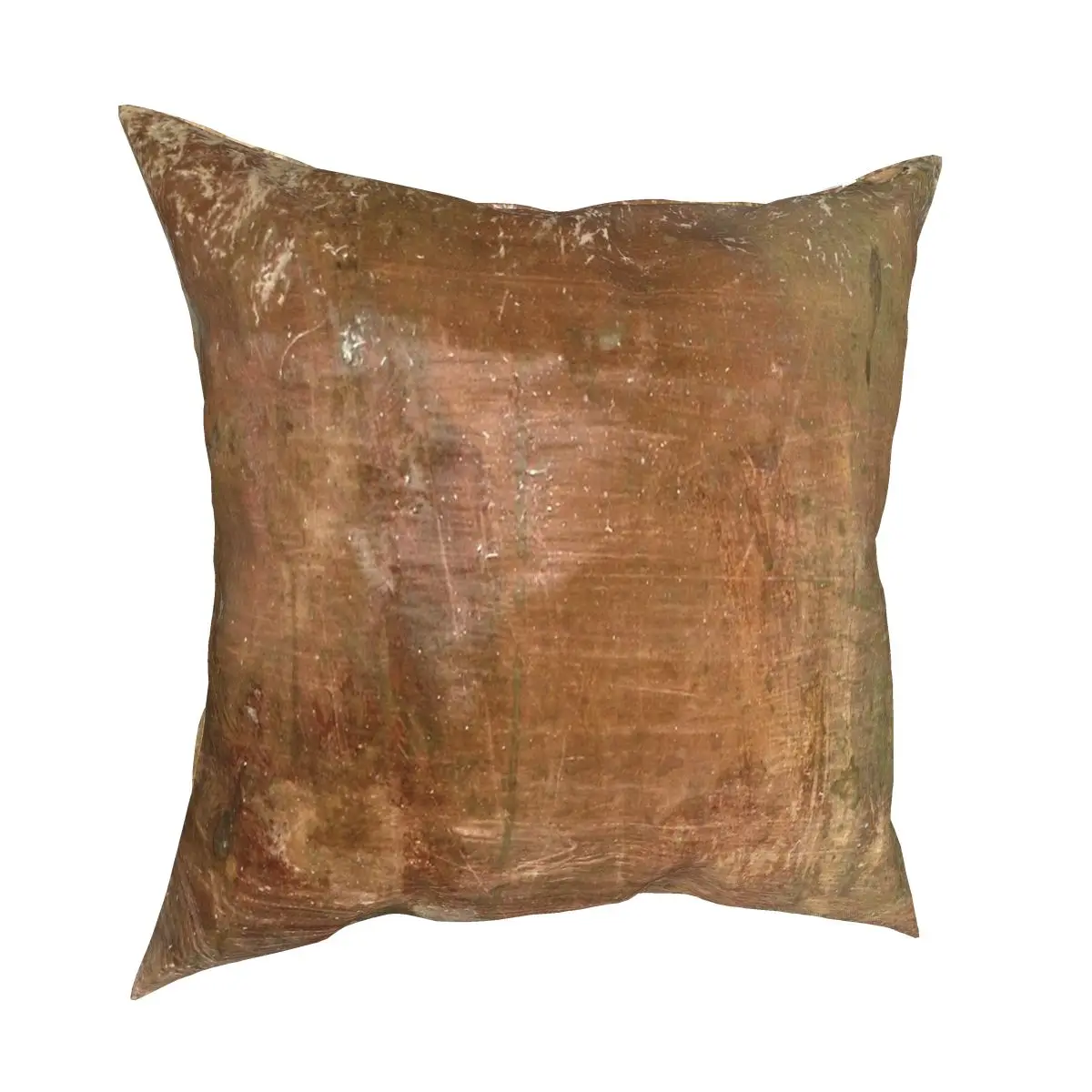 Oxided Copper Seppia Square Pillowcase Printed Zip Decor Home Cushion Cover