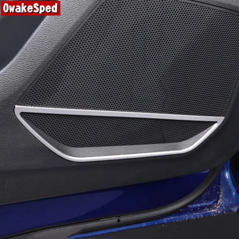 Для Audi Q3 2019-2022 аксессуары для интерьера из нержавеющей стали автомобильный Стайлинг Дверь звуковой динамик панель декоративная рамка наклейки отделка
