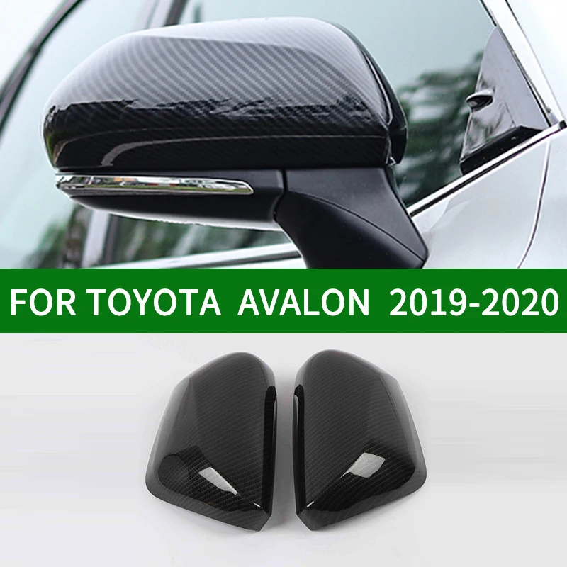 

For TOYOTA AVALON 2019-2020 car Rearview mirror cover trim, accessories black carbon fibre Side Turn Signal Mirror Covers