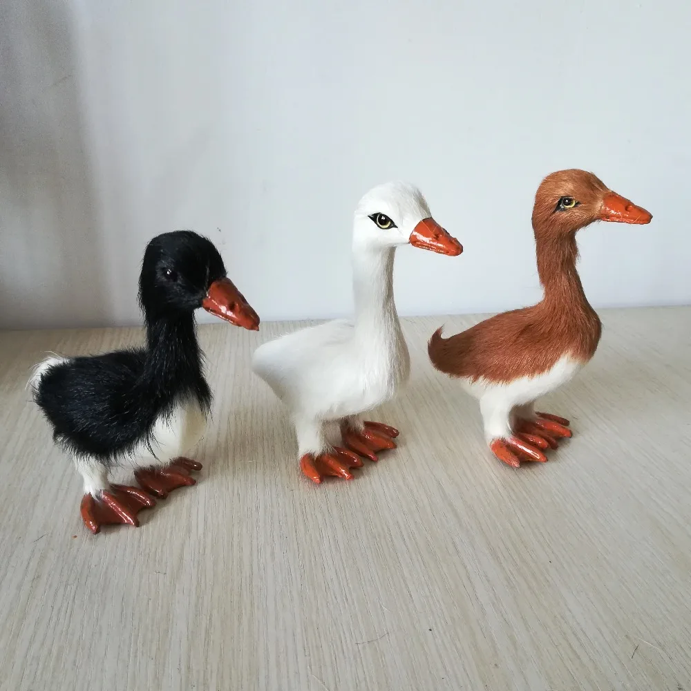 Brinquedo da vida real pato selvagem modelo duro 13x12cm, plástico & peles pato adereço artesanato decoração para casa brinquedo do bebê presente de natal w2069