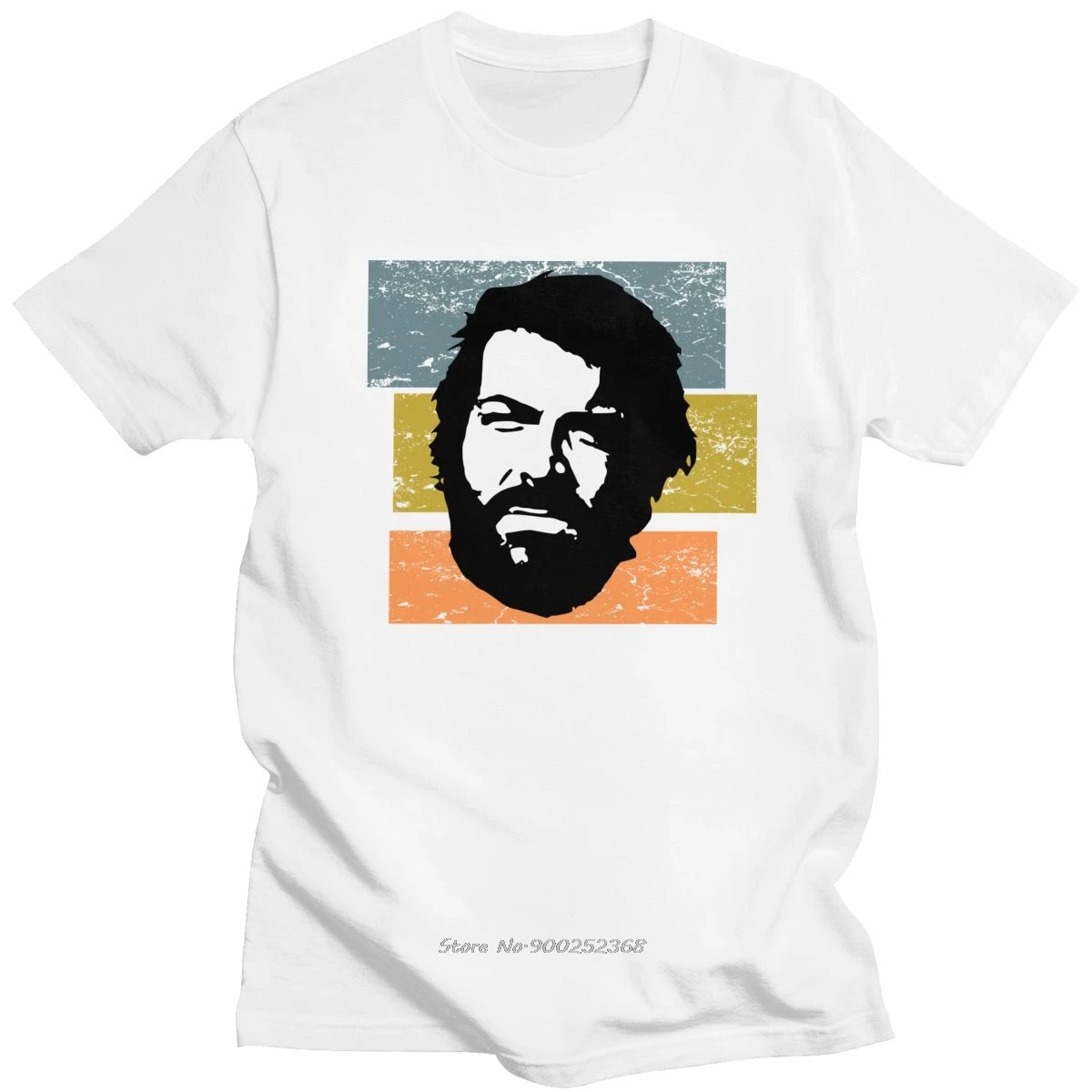 Handsome Mens Rerro Bud Spencer T-shirt Short Sleeved O-neck Cotton Tshirt Terence Hill Tee Tops Summer TV Harajuku