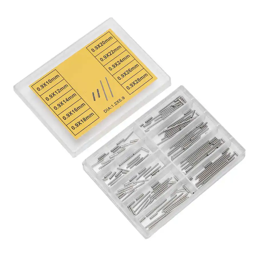 240Pcs 0.9mm 10-28mm Watch Strap Watchband Tubes Pins Strap Linking Pins Steel Watch Part Repair Tool Accessories for Watchmaker