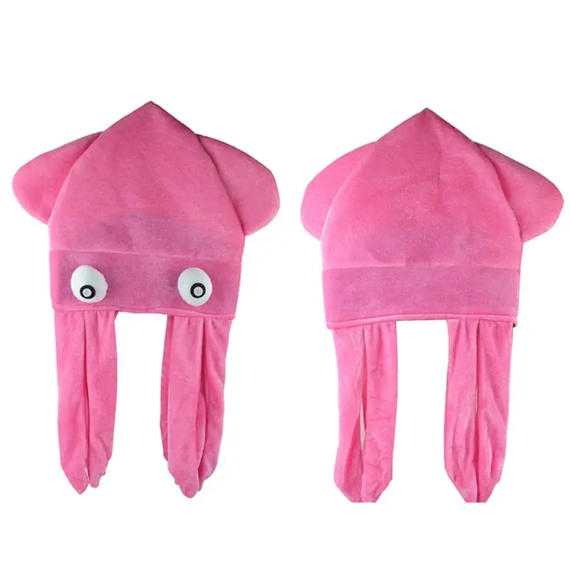 KLV Carino Arcobaleno Cappello Calamari Divertente Pazzo Cappellini Per Feste E Party Sea Animal Octopus Fungo Tappi Copricapo Per La Festa di