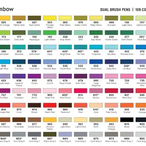 Double brush Tombow, markers, soft brush pen, 108 colors, ABT, handwriting, professional, watercolor marker, painting 8 Main sales markers for professional design - №2