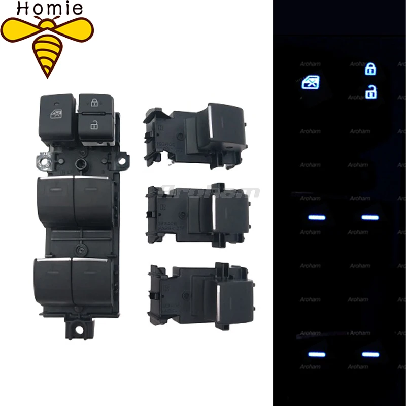 

Led Lighted Power Window Switch For Toyota Rav4 Rav 4 Chr Corolla 2019 2020 Backlight Upgrade 84040-12200 8404012200 Baclight