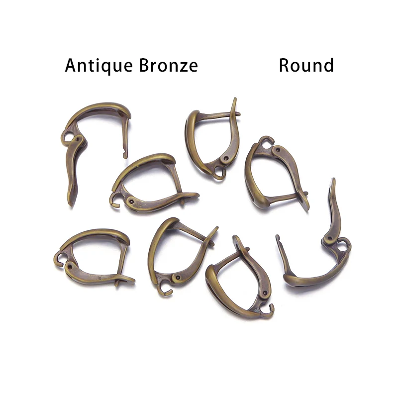 6 teile/los u Form Französisch Ohrring Haken Ohr Draht Hebel zurück offene Schleife für Schmuck herstellung Ergebnisse DIY Ohrring Clips Verschlüsse – Detail 7