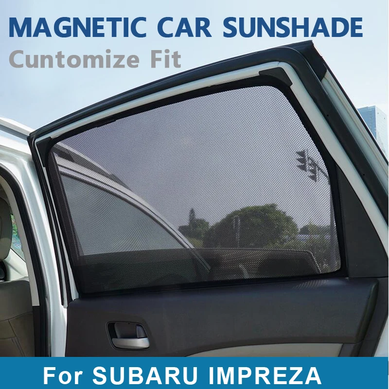 Для SUBARU IMPREZA & XV &Outback&Forester&Legacy&Impreza автомобильная занавеска черные магнитные солнцезащитные козырьки на боковое окно автомобиля сетчатая шторка