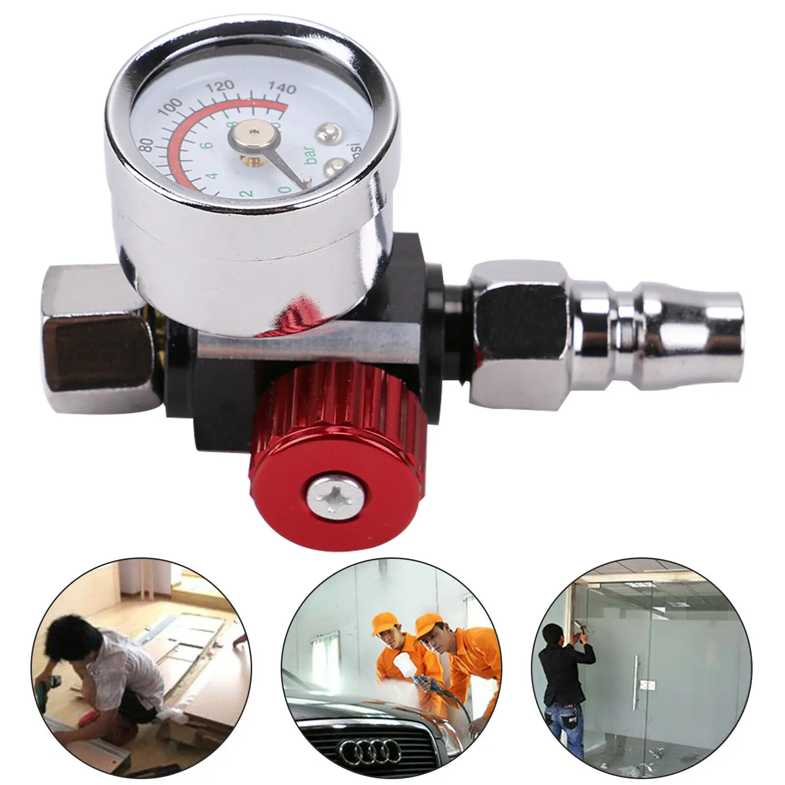 WENXING High Quality Spray Paint Gun Air Regulator Gauge & Adapter Pneumatic Spray Gun Accessories