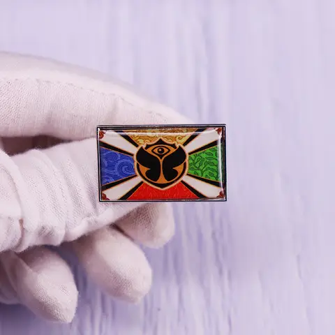 Tomorrowland Flag Pin music festival brooch