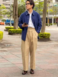 Pitti Uomo Retro Gurkha Pants Cotton Fishbone Gurkha Casual Pants loose Straight Trousers Ninth Pants Large Size Customization