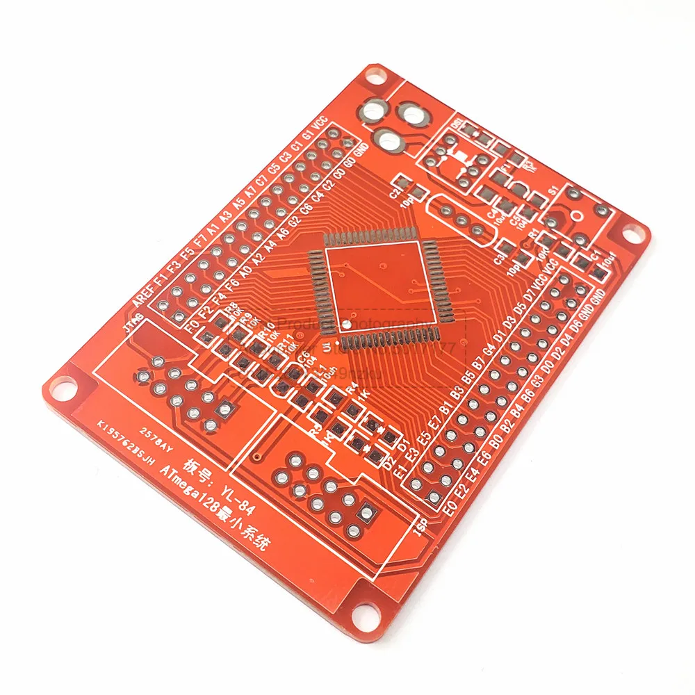 AVR Entwicklungen Bord Mindest System Platine für ATMEGA128 PCB Entwickeln Leere Rot Bord Großhandel