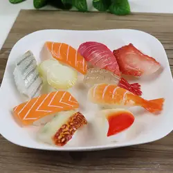 Simulation Sushi Model Food Toy Decoration Decorative Props Realistic Seafood Slice Artificial Food 1pcs Food Prop For Display