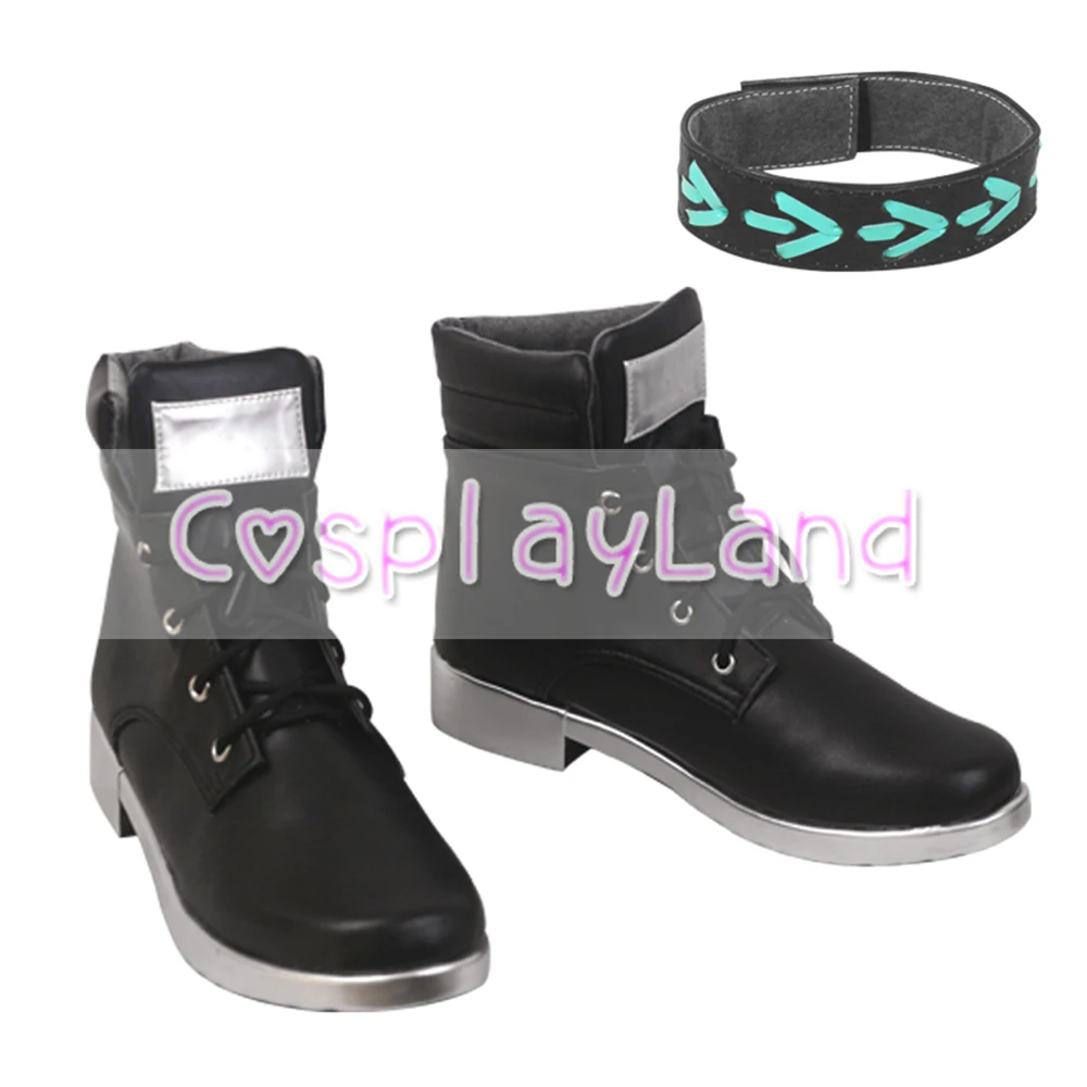 Arknights Schwarz Cosplay Laarzen Schoenen Zwarte Vrouwen Schoenen Kostuum Aangepaste Accessoires Halloween Party Schoenen