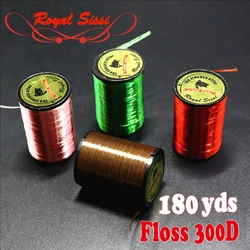 Royal Sissi 10optional Farben Neon fliegen binden Zahnseide Garn 300D hervorgehoben fliegen binden gewinde Lachs bass fly muster binden material