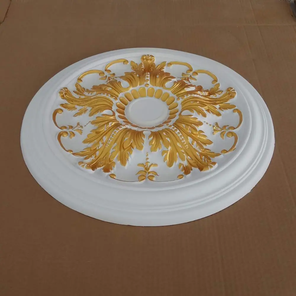 Polyurethane Chandelier Ceiling Rosette Wall Moulding Ornament PU Decorative Rose Pendent Lamp Base Droplight Paterage Medallion