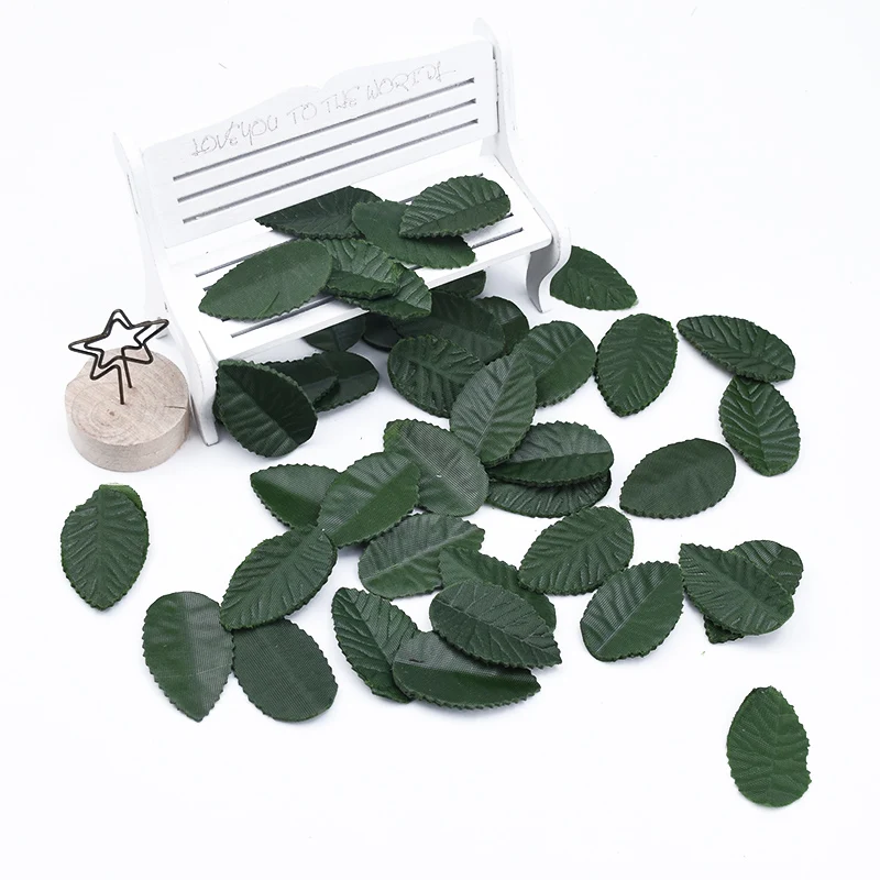 100 Pieces Leaves Wedding Artificial Flowers Christmas Decorations for Home New Year Candy Box Christmas Gifts Household Product