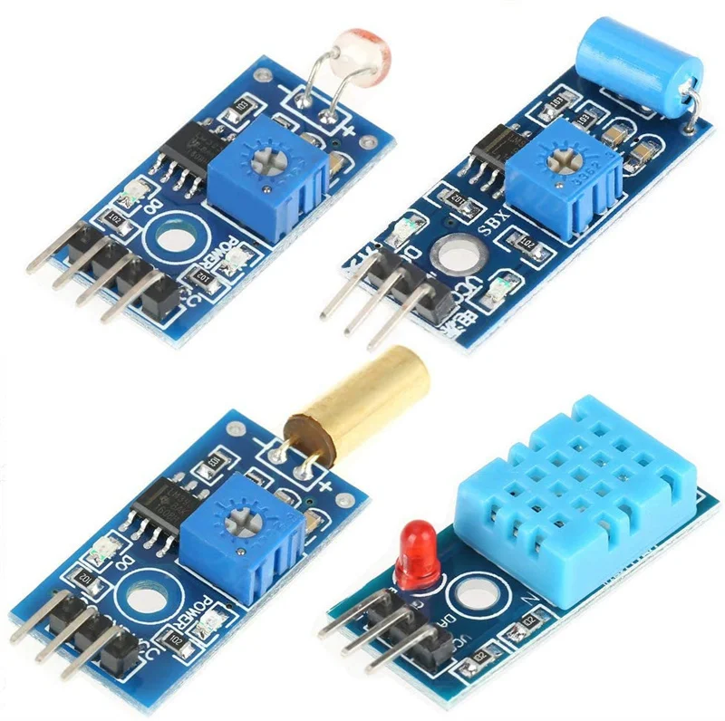 16 Trong 1 Module Cảm Biến Bộ Cho Arduino Quả Mâm Xôi Dự Án Siêu Khởi Động Bộ Dụng Cụ Cho UNO R3 Mega2560 Mega328 Nano Mâm Xôi pi 4b 3