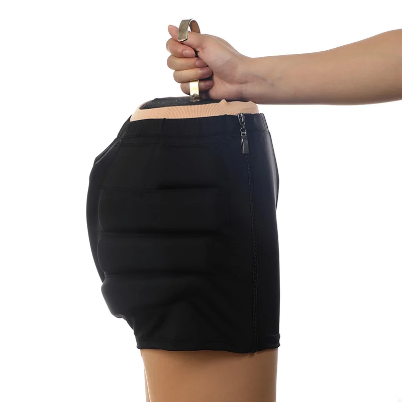 Custom Size Figure Skating Hip Protector Sports Safety Supporter Protective Mat Zipper Black