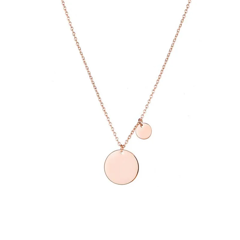 F.I.N.S Initial Stainless Steel Choker Necklace Women Round Pendants Necklace for Women Korean Fashion Jewelry view 6