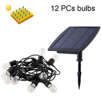 Modern Solar String lamp outdoor waterproof IP65 Solar wall light sconces garden villa 12 PCs S14 LED bulbs Solar energy