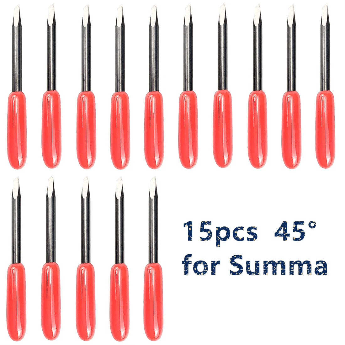 15pcs Summa Plotter Vinyl Cutter Knife Blades for Summa Cutting 45 Degree Milling Carving Tool Wear Resisting