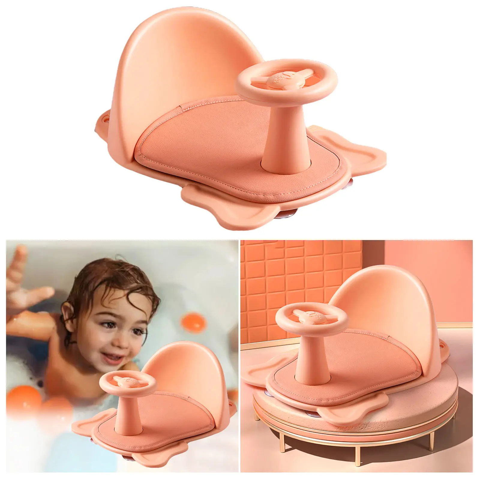 Baby Bath Seat Chair Baby Bathtub Seat for Sit Up Bathing Suction Cups for Toddlers 6 Months and Up