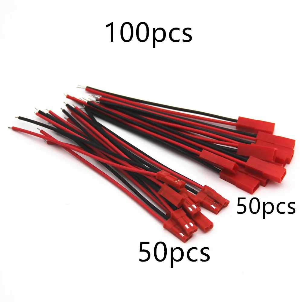 

100pcs 100mm 10cm JST Plug Cable Male Female Connector For RC BEC Battery Helicopter DIY FPV Drone Quadcopter