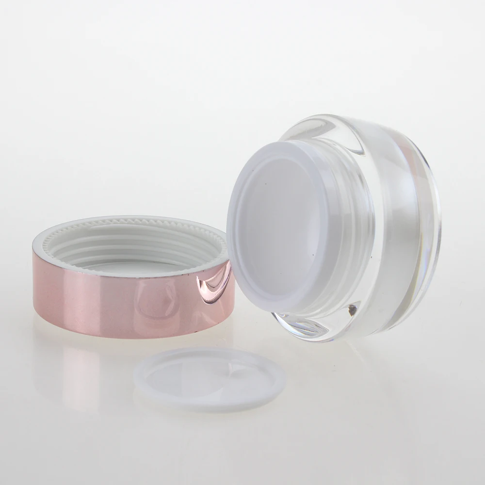 

Pearl White Round 10g Cream Container with Screw Lid,Mini Cosmetic Jar