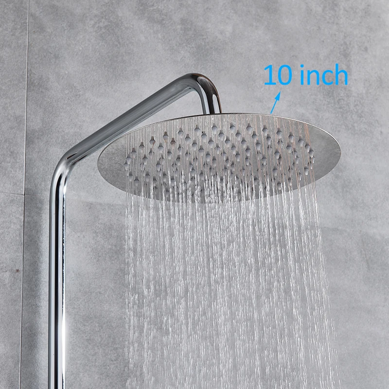 

Vidric Vidric Chrome Thermostatic Shower Faucets Set Bathtub Faucets Hot Cold Mixer Tap Dual Handles Mixer Tap Bath Shower Fauce