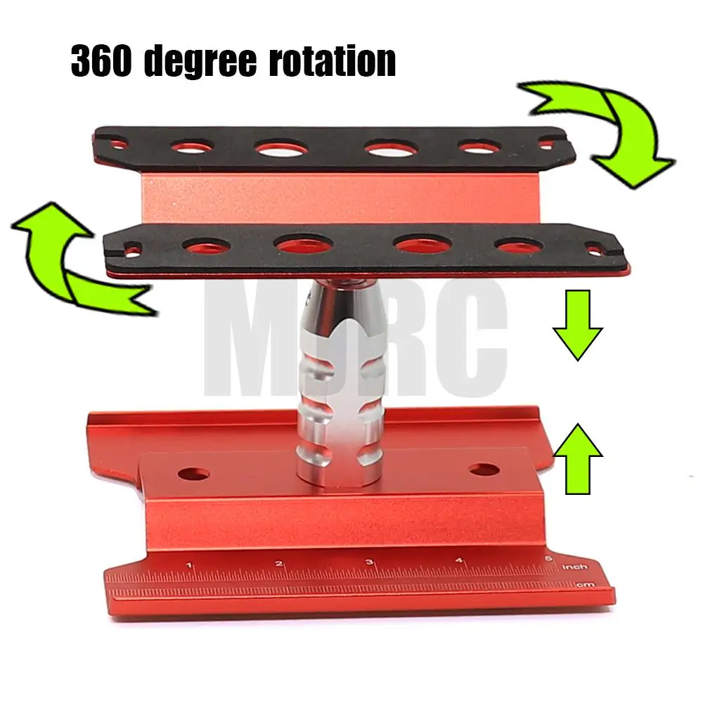 360 Short Work Stand Repair Station Assembly Platform Lift Or Lower For 1/8 1/10 1/14 1/16 Scale RC Model Car TRX4 Axial S26