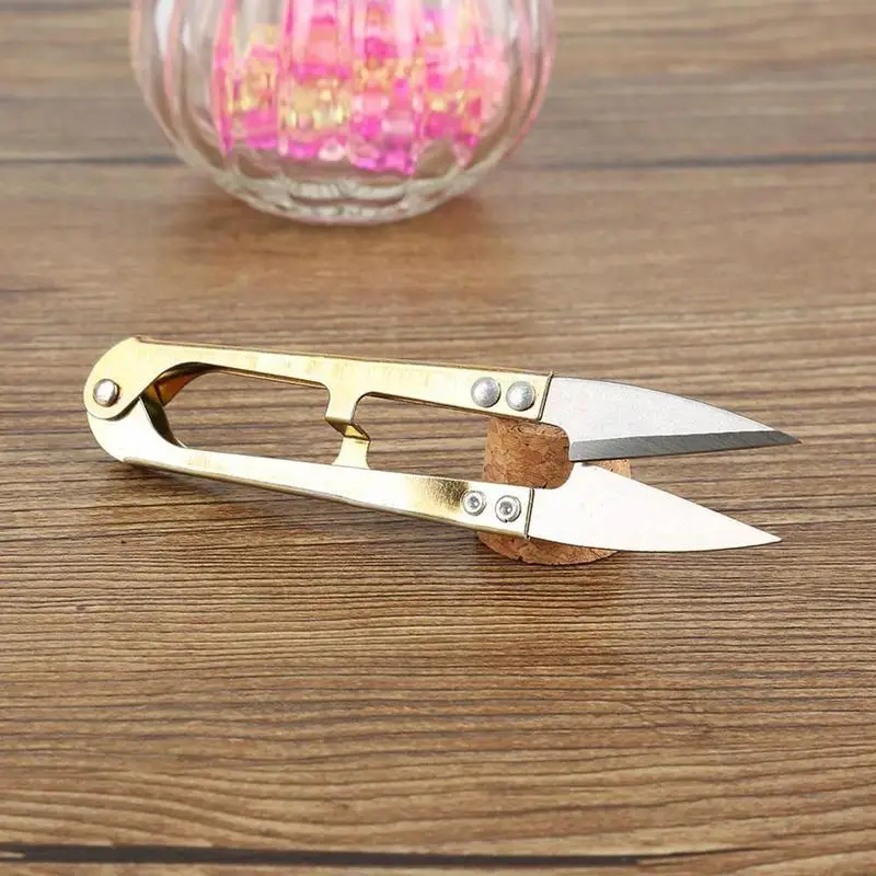 1pcs U-shaped Fishing Scissors Mini Fish Scissors Embroidery Outdoor Cutter Fishing Line Scissors Accessories Tools Applica R3Q4