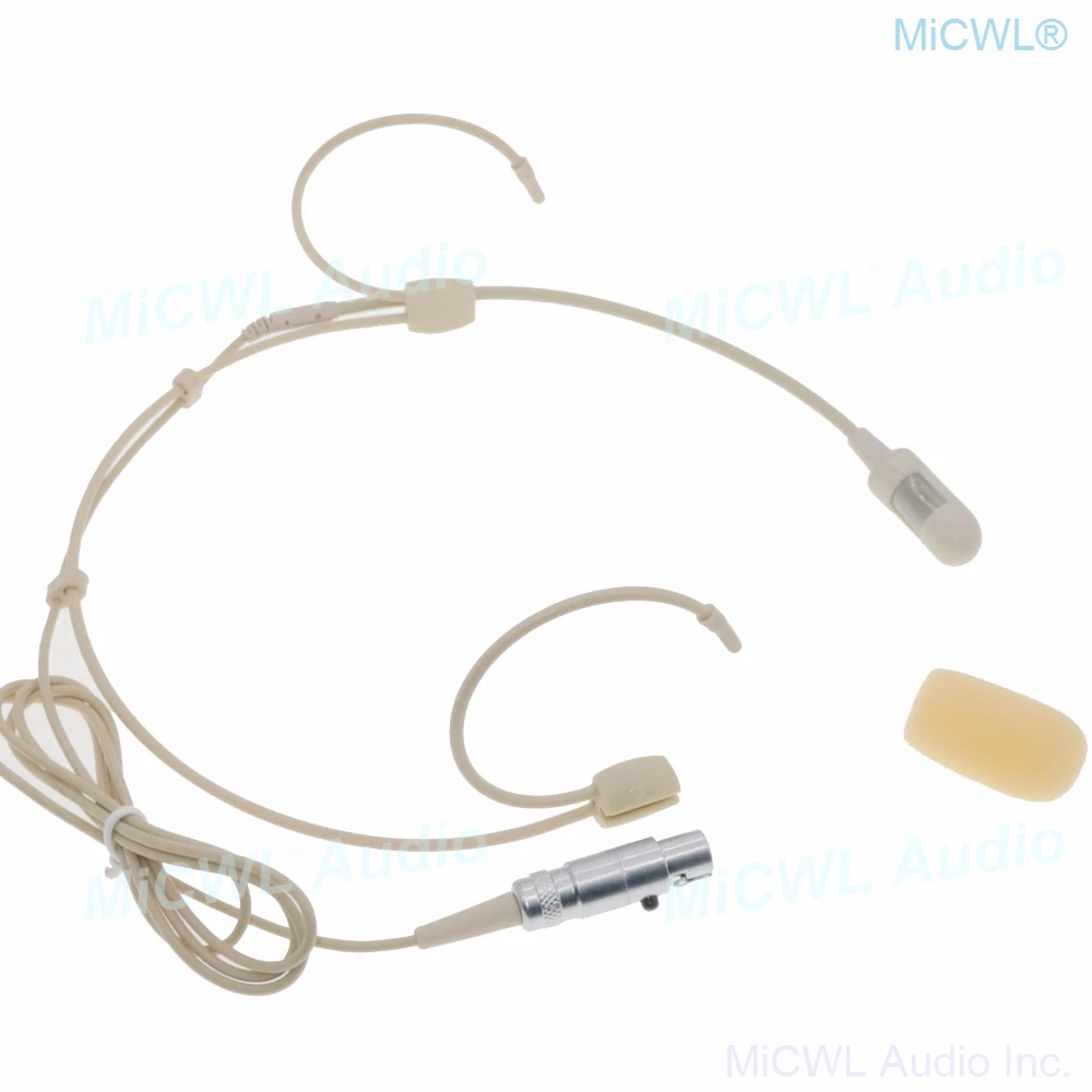 Beige Cardioid Headset Microphone for Shure ULX Sennheiser HSP6 MiPro AKG Audio-Technica Wireless Microphones MiCWL CM60