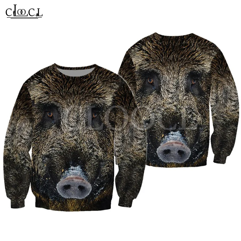 CLOOCL Boar Hunting 3D Print Fashion Shirts Hoodie Sweatshirt Zipper Coat Men Women Jungle Hunting Wild Boar Harajuku Tops