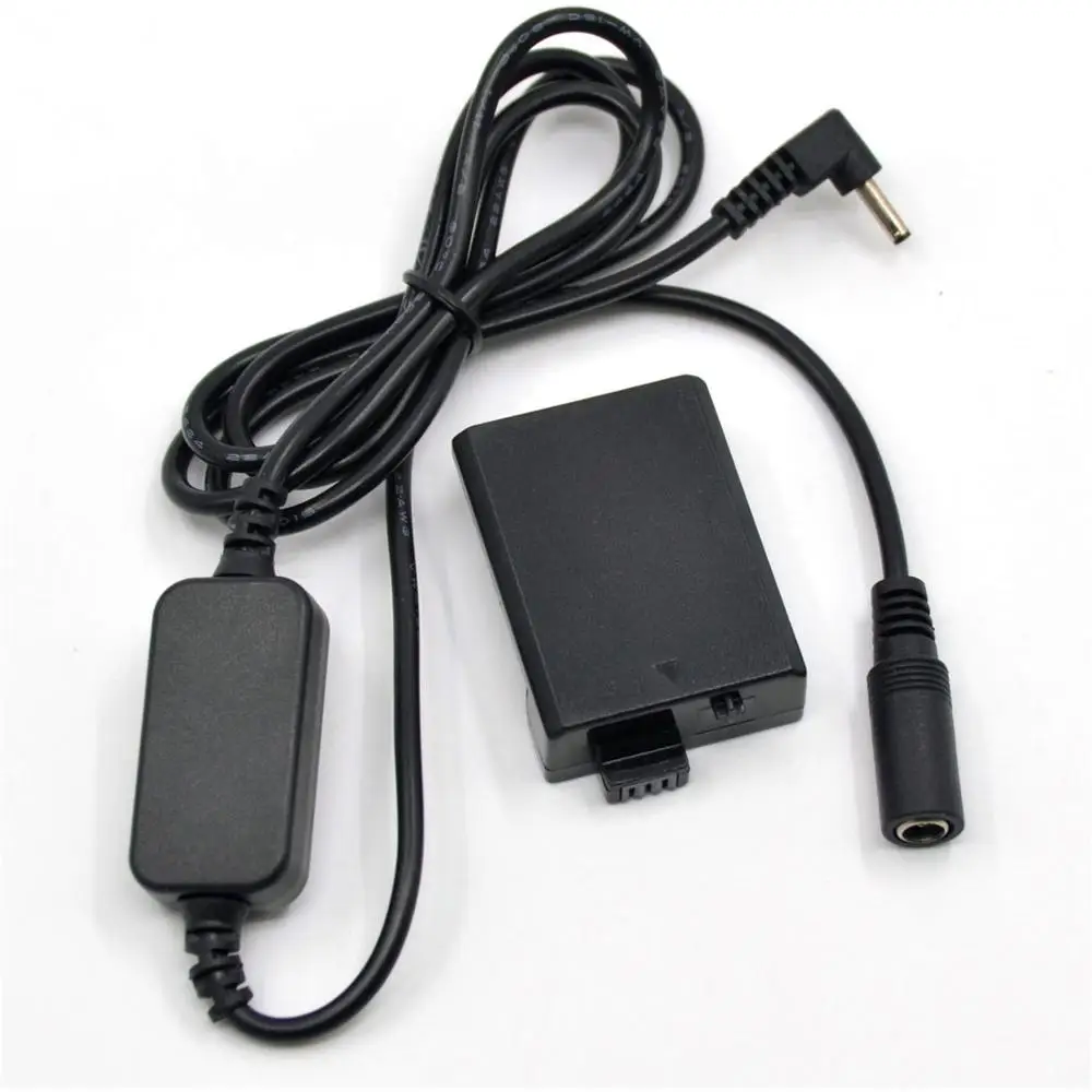 12V-24V Bước Xuống Cáp + DR-E5 LP-E5 Giả Pin Cho Máy Canon EOS Rebel XSi XS 450D 500D 1000D Kiss F X2 X3 T1i