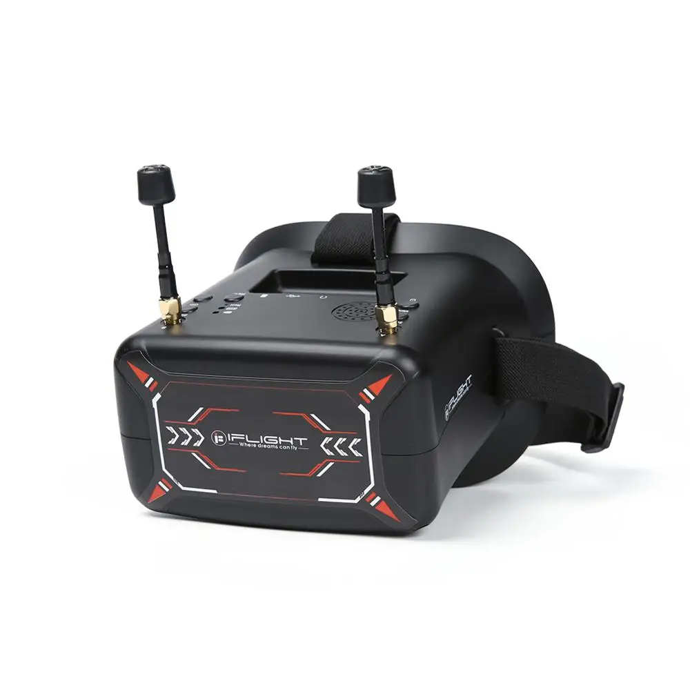 

Новые очки iFlight 4,3 дюйма FPV NTSC 40CH 5,8 ГГц с функцией DVR встроенный аккумулятор 3,7 в/2000 мАч/5,8 ГГц 40ch приемник для FPV