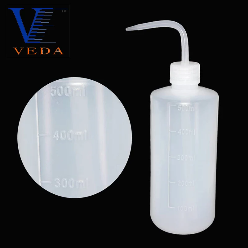 3PCS/Sets 500mL Scientific Safety Wash Bottle Narrow Mouth Polypropylene Squeeze Bottles Medical Label Tattoo Wash Bottle