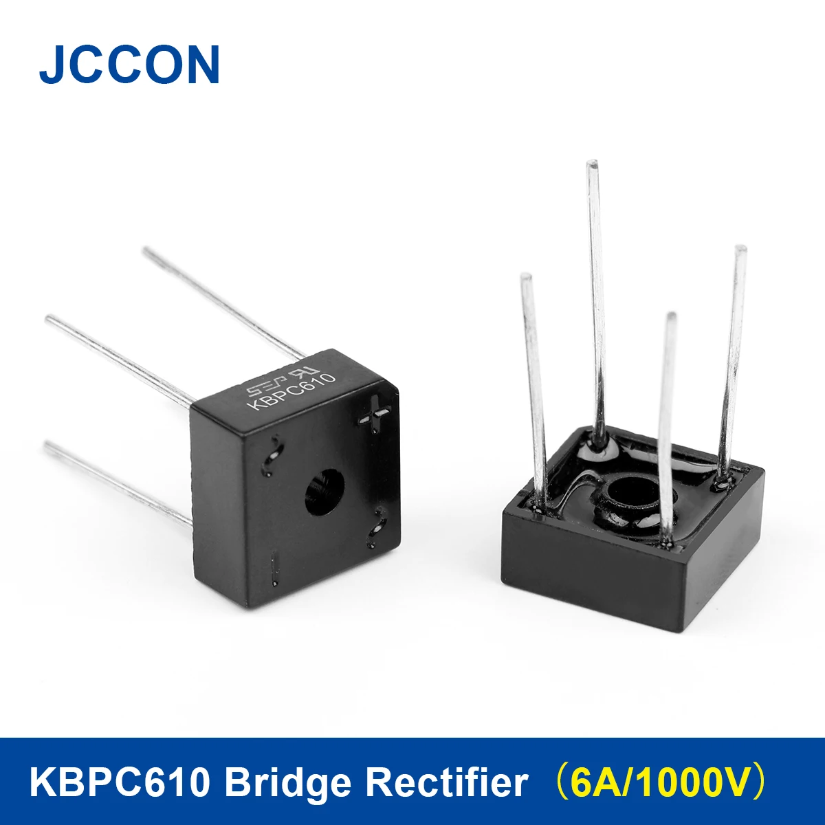 2Pcs KBPC610 Diode Bridge Rectifier Diode（6A/1000V）KBPC 610 For Air Conditioner/Electric Welding Machine